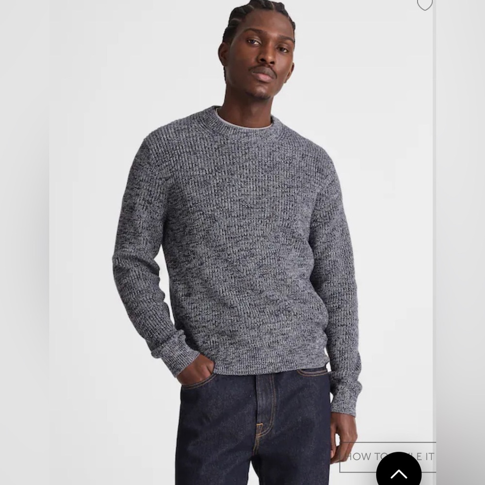 Madewell Cotton Shaker-Stitch Crewneck Sweater Size Medium NEW without Tag